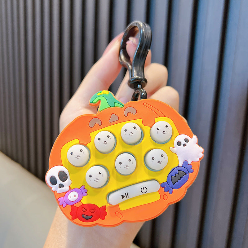 Wholesale Cartoon Hamster Decompression Toy Mini Game Machine Christmas Plastic Keychain